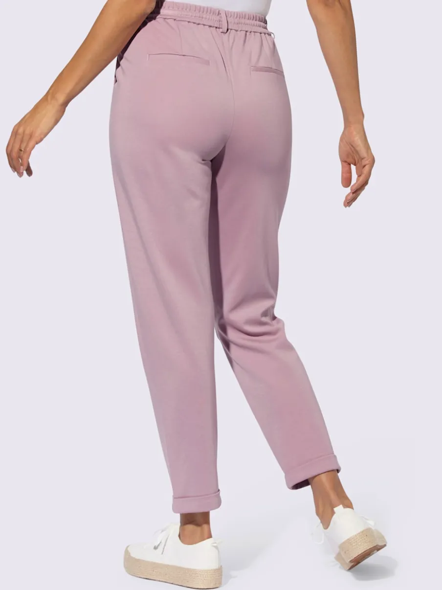 Pantalons jogpants en jersey avec poches et détails raffinés