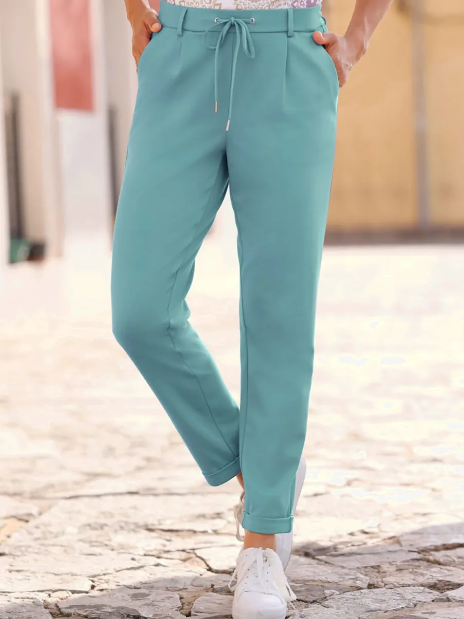 Pantalons jogpants en jersey avec poches et détails raffinés