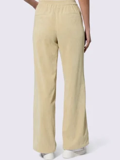 Pantalons large en velours avec ceinture élastique confortable