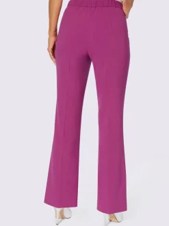 Pantalons larges avec ceinture élastique et nervures raffinées