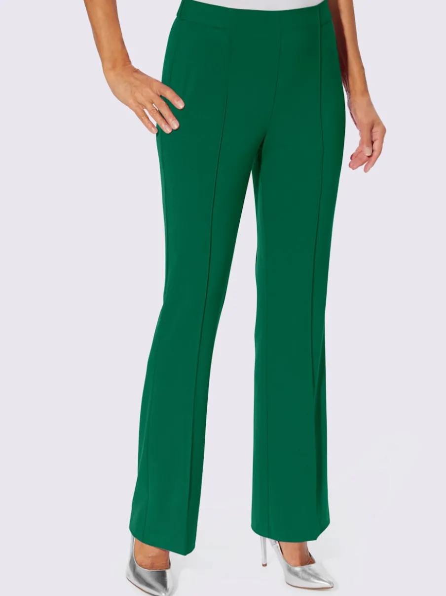 Pantalons larges avec ceinture élastique et nervures raffinées