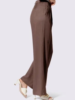 Pantalons larges avec plis et poches confort fit