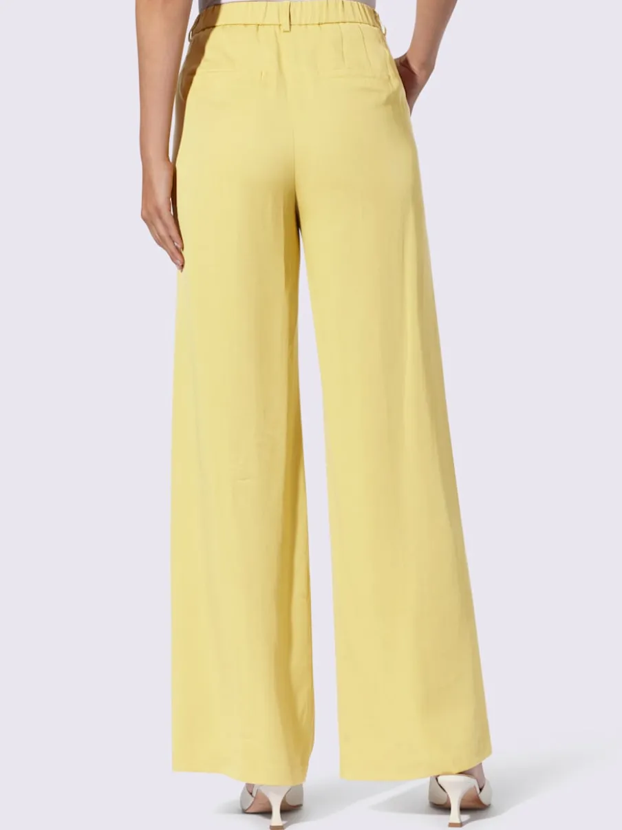 Pantalons larges avec plis et poches confort fit