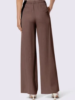 Pantalons larges avec plis et poches confort fit