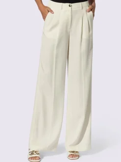 Pantalons larges avec plis et poches confort fit