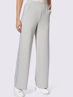 Pantalons larges avec poches avant et pierres brillantes