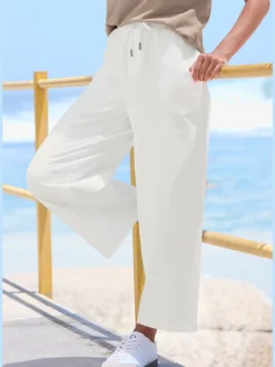 Pantalons larges avec poches latérales pour loisirs