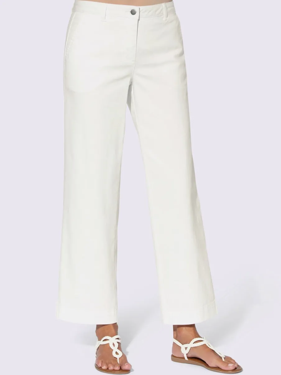 Pantalons larges avec poches et matière twill douce