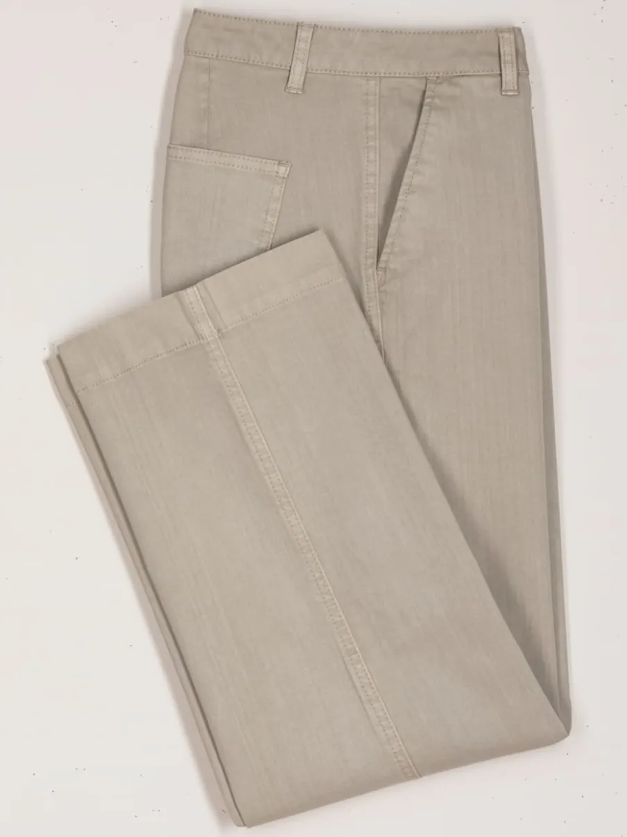 Pantalons larges avec poches et matière twill douce