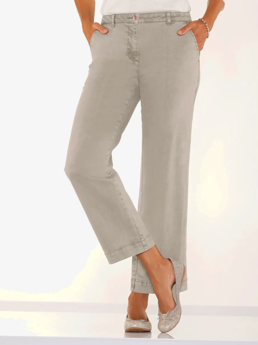 Pantalons larges avec poches et matière twill douce