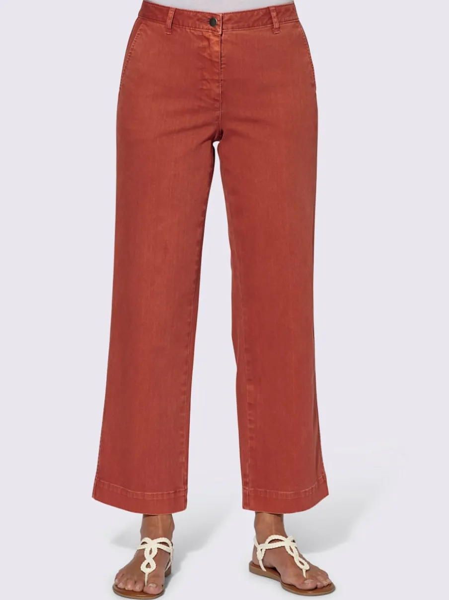Pantalons larges avec poches et matière twill douce