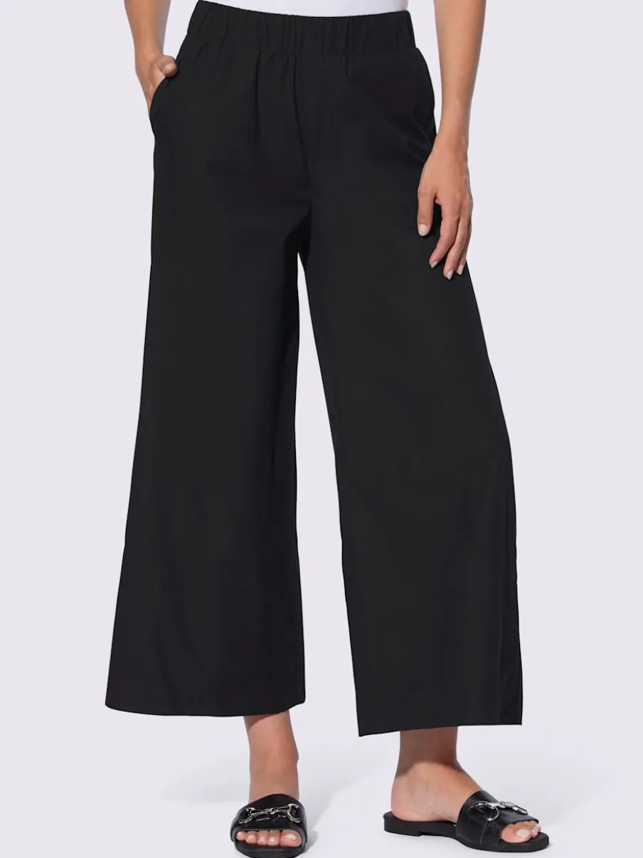 Pantalons larges à ceinture élastique avec poches latérales