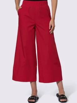 Pantalons larges à ceinture élastique avec poches latérales