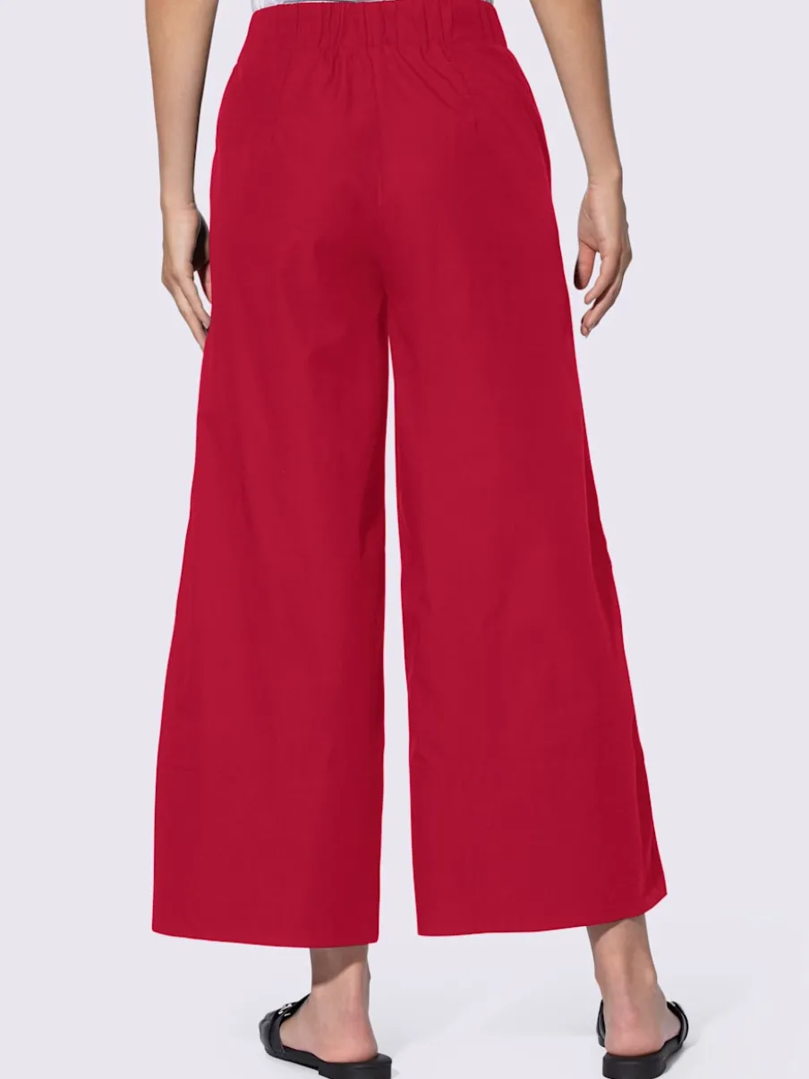 Pantalons larges à ceinture élastique avec poches latérales