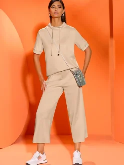 Pantalons larges à ceinture élastique et poches latérales