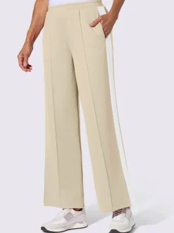 Pantalons larges en jersey avec ceinture élastique et poches