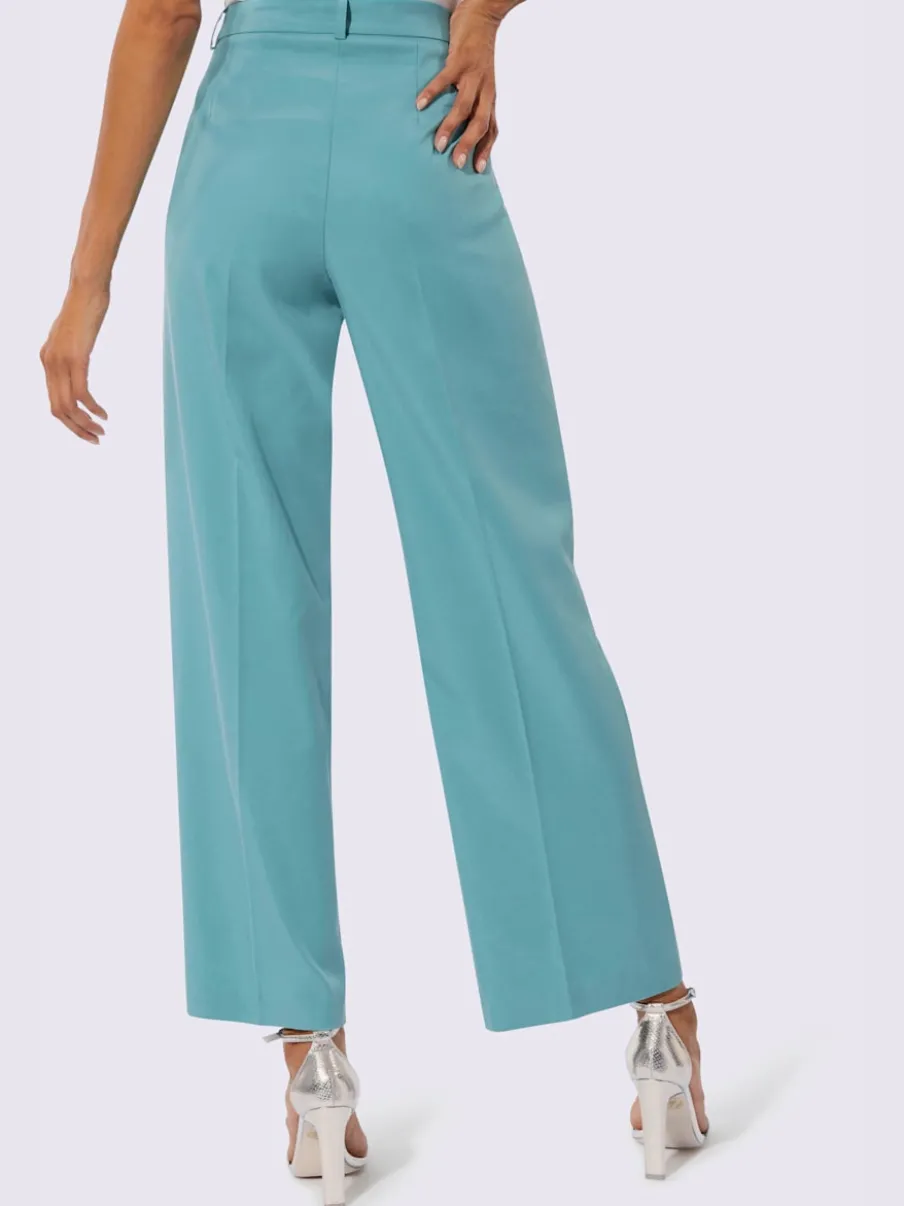 Pantalons larges en mélange de lyocell avec poches