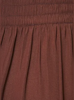 Pantalons larges en satin avec ceinture élastique confortable