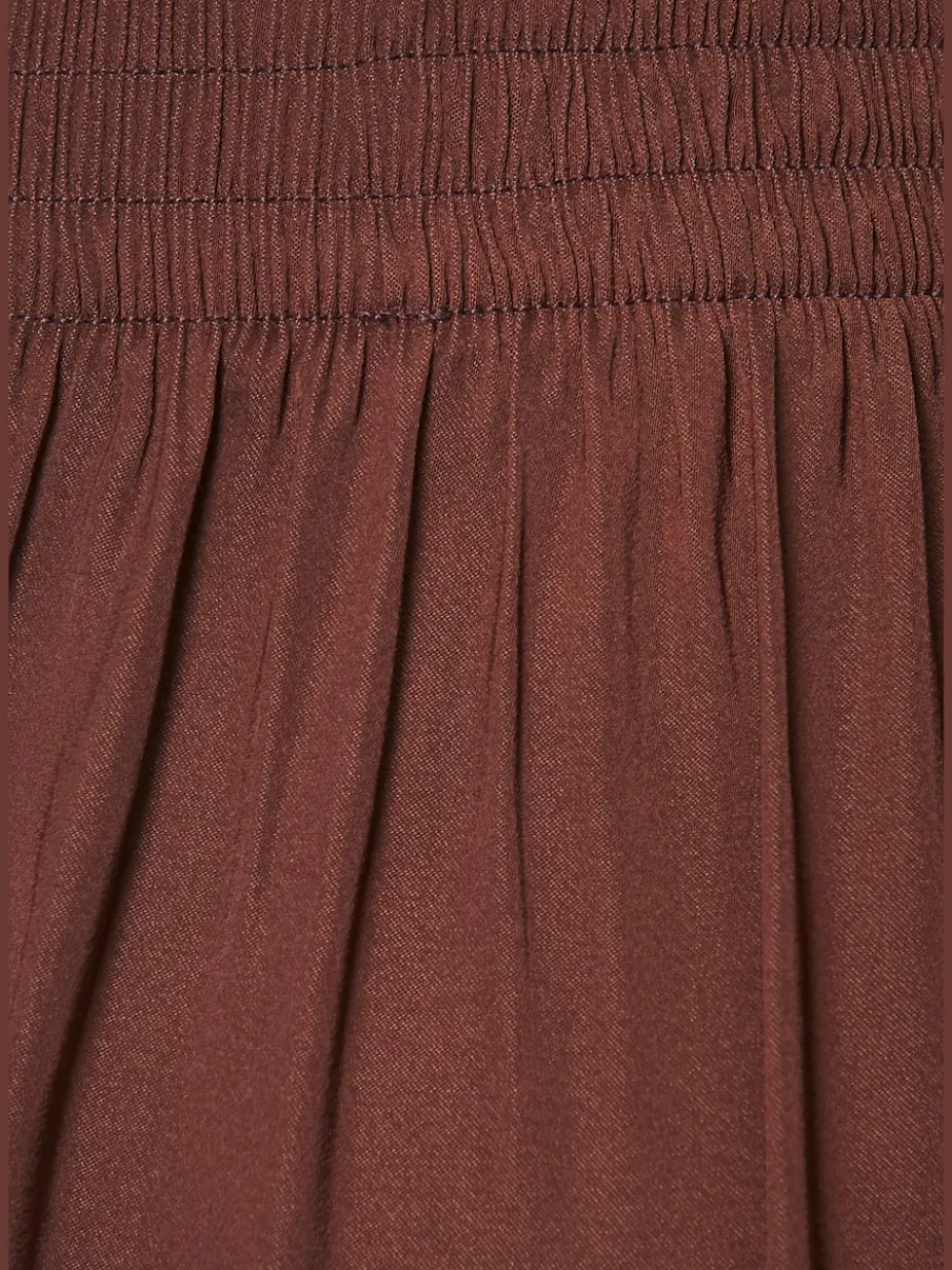 Pantalons larges en satin avec ceinture élastique confortable