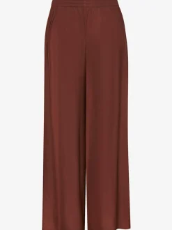 Pantalons larges en satin avec ceinture élastique confortable