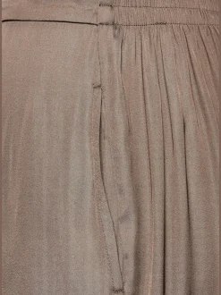 Pantalons larges en satin avec ceinture élastique confortable