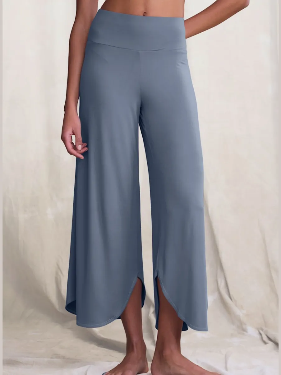 Pantalons larges jupe-culottes douces et fluides pour la maison