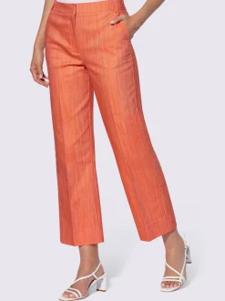Pantalons larges plissés en denim avec poches latérales
