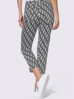 Pantalon slim fit imprimé graphique longueur 7/8