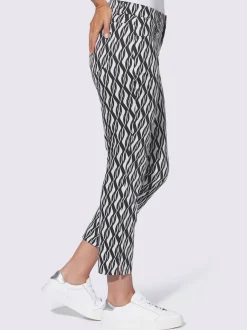 Pantalon slim fit imprimé graphique longueur 7/8