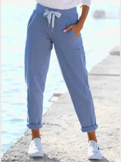 Pantalons molletonnés avec poches latérales et matière douce