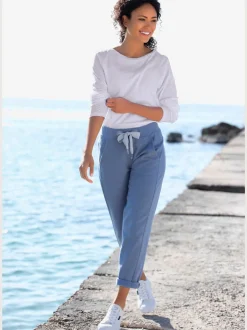 Pantalons molletonnés avec poches latérales et matière douce