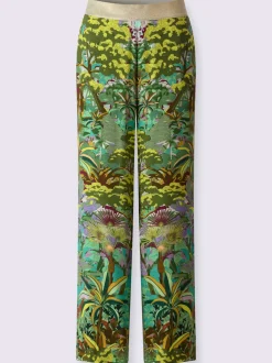 Pantalons à motif jungle avec ceinture élastique confortable