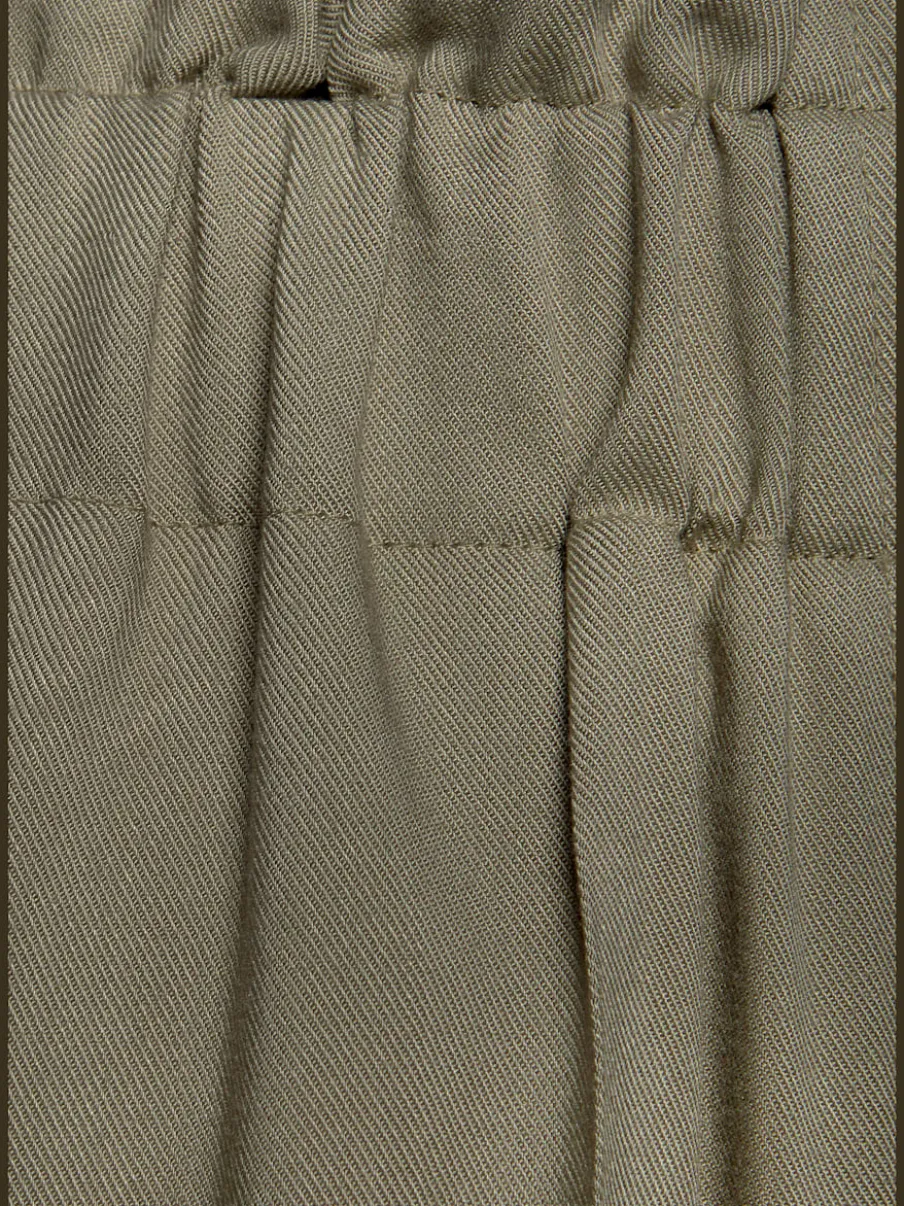 Pantalons paperbag légers avec taille élastique et poches