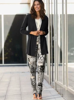 Pantalons patchwork légers avec taille élastiquée et poches