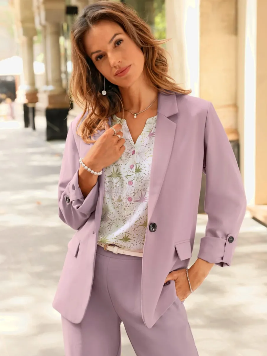 Pantalons à pinces avec ceinture élastique et poches