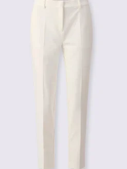 Pantalons à plis repassés avec ceinture élastique invisible