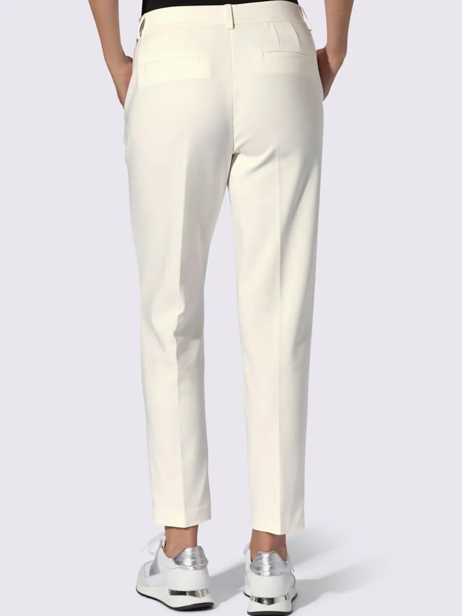 Pantalons à plis repassés avec ceinture élastique invisible