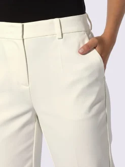 Pantalons à plis repassés avec ceinture élastique invisible