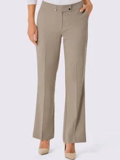 Pantalons plissés en lyocell doux avec ceinture extensible
