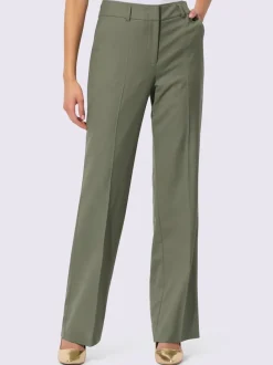 Pantalons plissés en mélange de laine chaude confortables