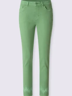 Pantalons 5 poches en coton avec paillettes scintillantes