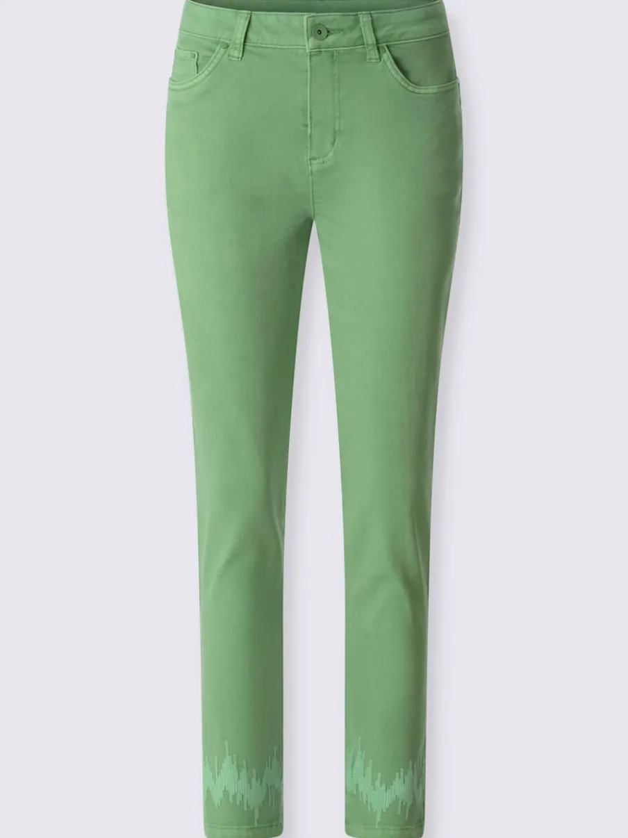 Pantalons 5 poches en coton avec paillettes scintillantes