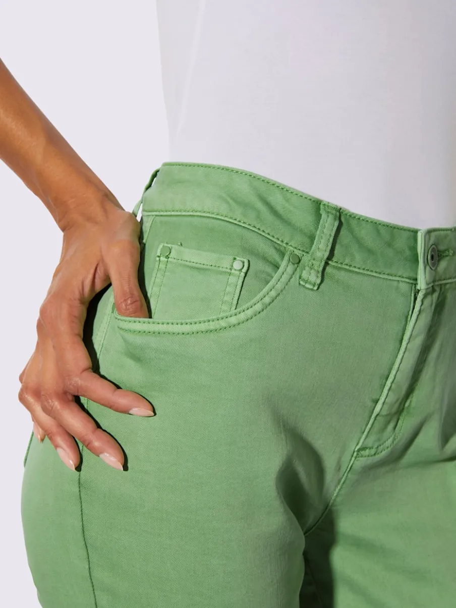 Pantalons 5 poches en coton avec paillettes scintillantes