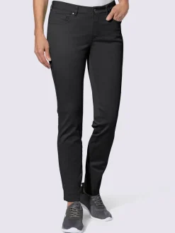 Pantalons 5 poches extensibles avec ceinture gainante fabriqués coton