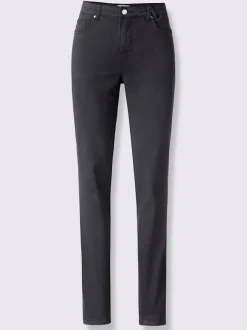 Pantalons 5 poches extensibles avec ceinture gainante fabriqués coton