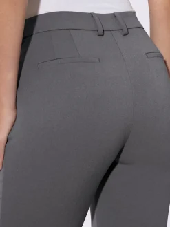 Pantalons à poches fendues en coupe droite élastique