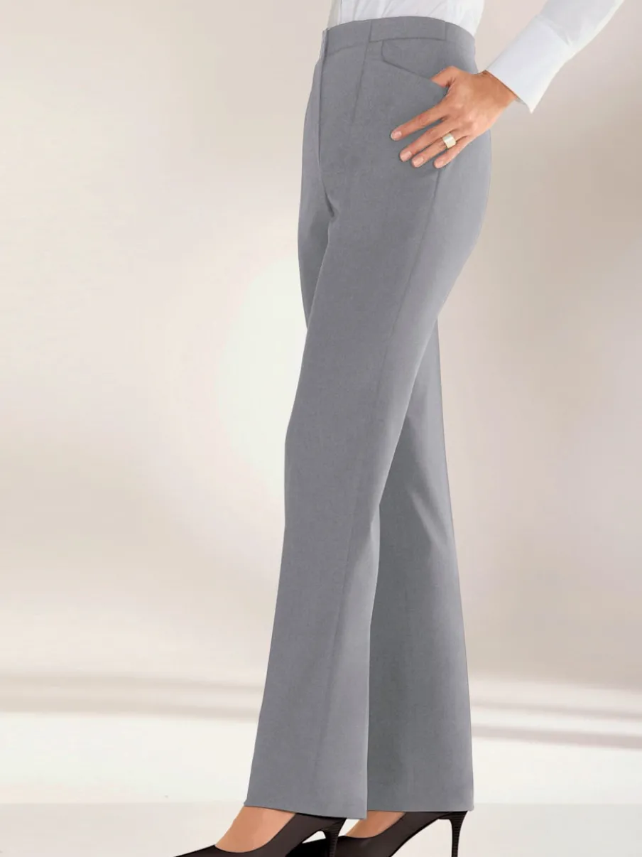 Pantalons silhouette affinée taille élastiquée respirants faciles entretien