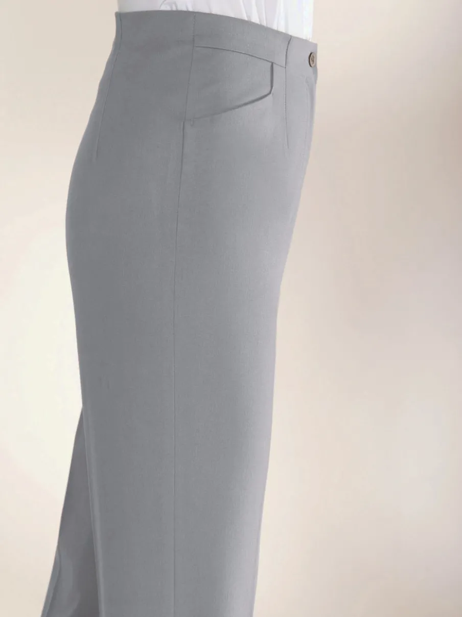 Pantalons silhouette affinée taille élastiquée respirants faciles entretien
