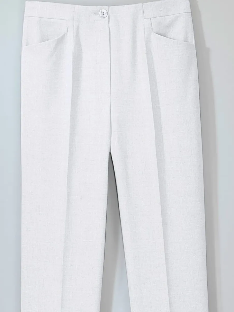 Pantalons silhouette affinée taille élastiquée respirants faciles entretien