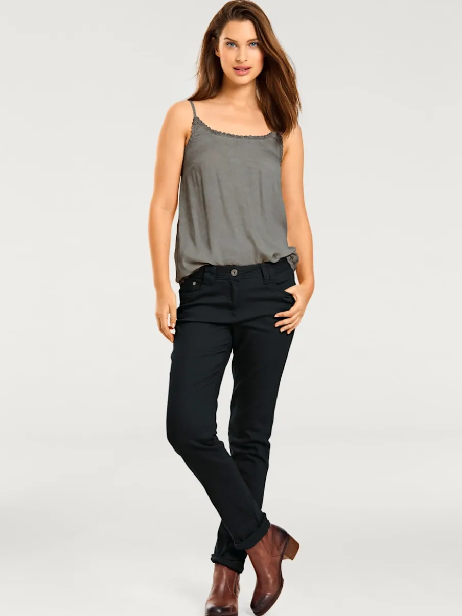 Pantalons skinny avec effet push-up au dos